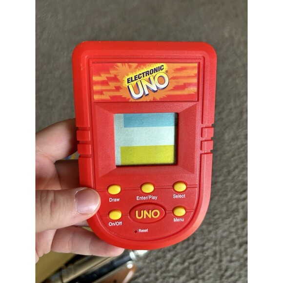 UNO Electronic Handheld Travel Game 2002 By Mattel Tested - Picture 1 of 2